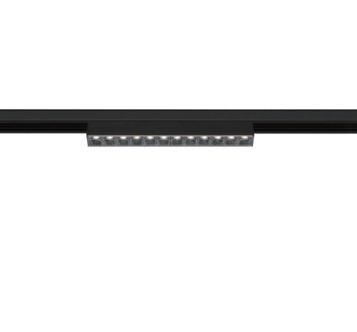 7.3W(650Lm) 47V DAL IN-LINE 22 LED lineārais sliežu gaismeklis, IP20, IK02, dimmējams, melns, neitrāli balta gaisma 4000K