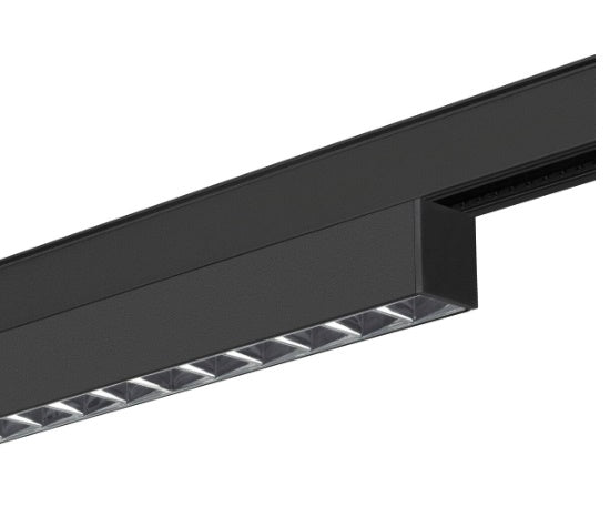 7.3W(650Lm) 47V DAL IN-LINE 22 LED lineārais sliežu gaismeklis, IP20, IK02, dimmējams, melns, neitrāli balta gaisma 4000K