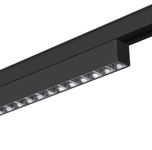 7.3W(650Lm) 47V DAL IN-LINE 22 LED lineārais sliežu gaismeklis, IP20, IK02, dimmējams, melns, neitrāli balta gaisma 4000K