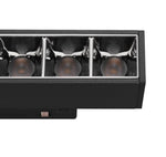 7.3W(650Lm) 47V DAL IN-LINE 22 LED lineārais sliežu gaismeklis, IP20, IK02, dimmējams, melns, neitrāli balta gaisma 4000K