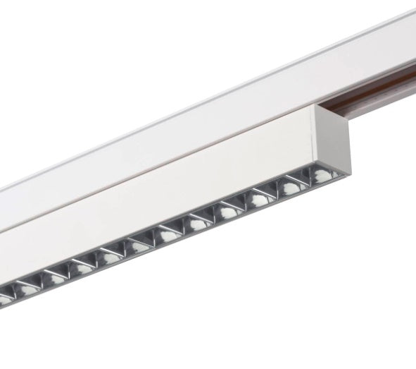 7.3W(650Lm) 47V DAL IN-LINE 22 LED lineārais sliežu gaismeklis, IP20, IK02, dimmējams,