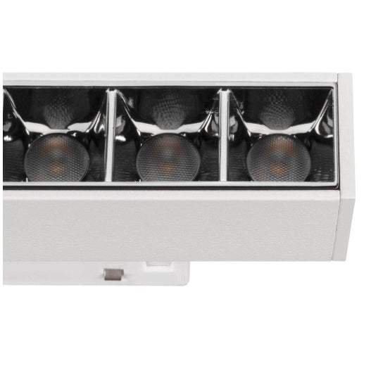 7.3W(650Lm) 47V DAL IN-LINE 22 LED lineārais sliežu gaismeklis, IP20, IK02, dimmējams,