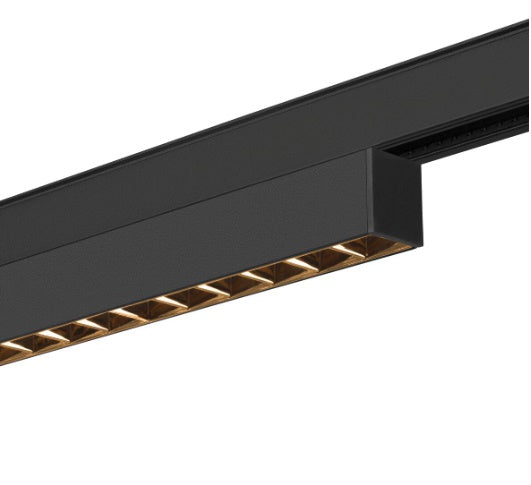 14W(1180Lm) 48V DALI IN-LINE 44 LED linear track luminaire, IP20, IK02, black, dimmable, warm white light 2700K