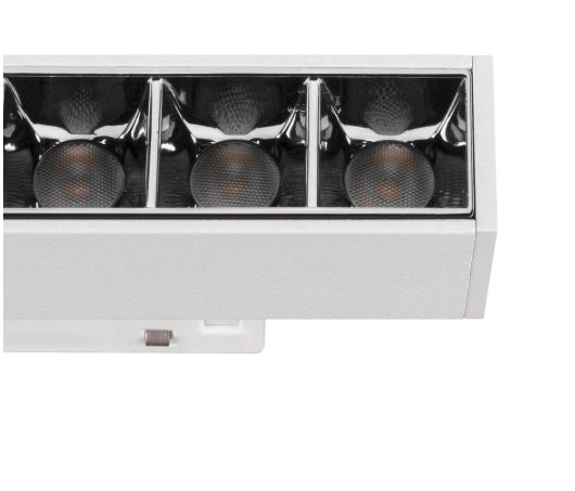 14W(1180Lm) 48V DALI 2 IN-LINE 44 LED линейный трековый светильник, IP20, IK02, белый, диммируемый, теплый белый свет 2700K