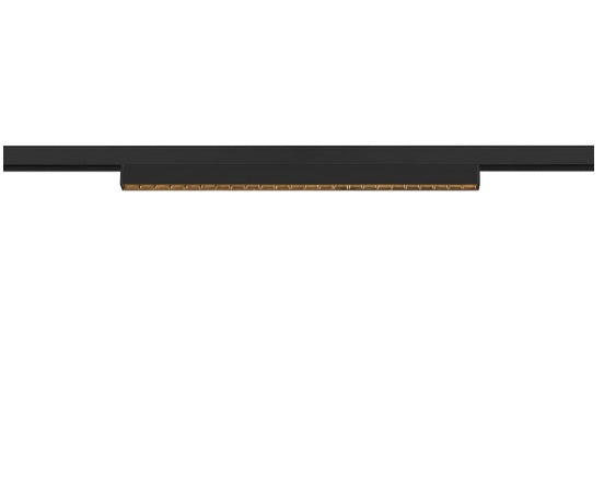 14W(1230Lm) 48V DALI 2 IN-LINE 44 LED linear track luminaire, IP20, IK02, black, dimmable, warm white light 3000K