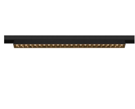 14W(1230Lm) 48V DALI 2 IN-LINE 44 LED linear track luminaire, IP20, IK02, black, dimmable, warm white light 3000K