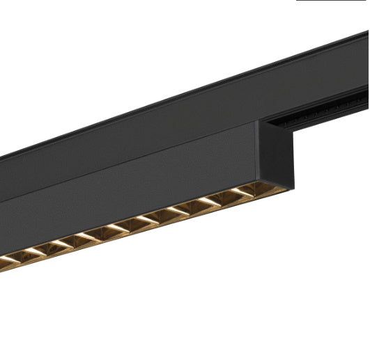 14W(1230Lm) 48V DALI 2 IN-LINE 44 LED linear track luminaire, IP20, IK02, black, dimmable, warm white light 3000K