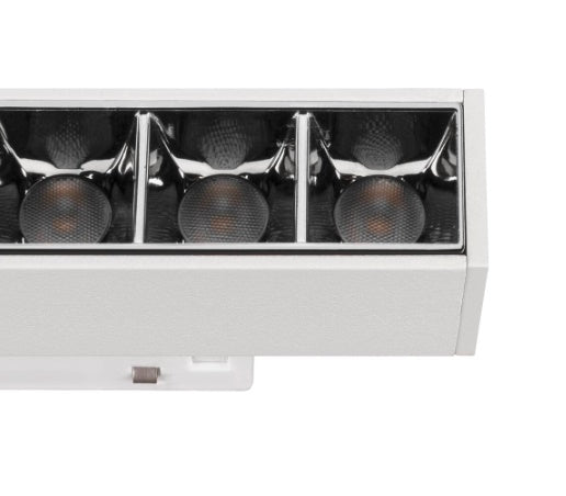 14W(1230Lm) 48V DALI 2 IN-LINE 44 LED linear track luminaire, IP20, IK02, white, dimmable, warm white light 3000K