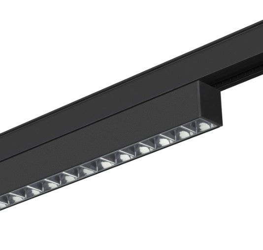 14W(1250Lm) 48V DALI 2 IN-LINE 44 LED lineārs sliežu gaismeklis, IP20, IK02, matēts melns/balts,dimmējams, neitrāli balta gaisma 4000K