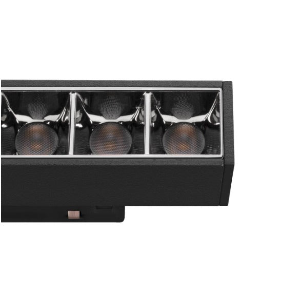 14W(1250Lm) 48V DALI 2 IN-LINE 44 LED lineārs sliežu gaismeklis, IP20, IK02, matēts melns/balts,dimmējams, neitrāli balta gaisma 4000K