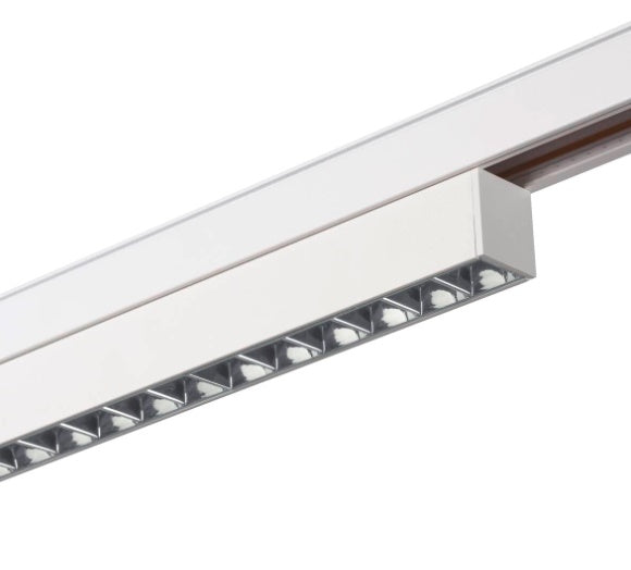 14W(1250Lm) 48V DALI 2 IN-LINE 44 LED lineārs sliežu gaismeklis, IP20, IK02, balts,dimmējams, neitrāli balta gaisma 4000K