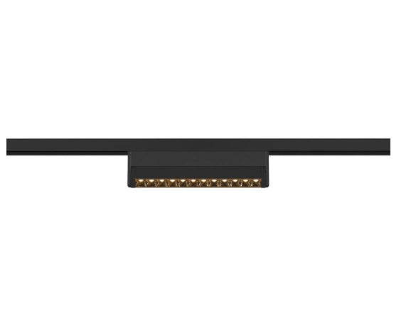 7.3W(580Lm) 48V DALI 2 IN-LINE 46 LED lineārs sliežu gaismeklis, IP20, IK02, matēts melns,dimmējams, silti balta gaisma 2700K