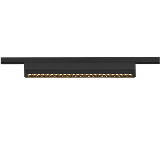 14W(1180Lm) 48V DALI 2 IN-LINE 46 LED lineārs sliežu gaismeklis, IP20, IK02, matēts melns,dimmējams, silti balta gaisma 2700K