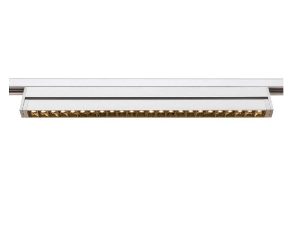 14W(1180Lm) 48V DALI 2 IN-LINE 46 LED lineārs sliežu gaismeklis, IP20, IK02, balts,dimmējams, silti balta gaisma 2700K