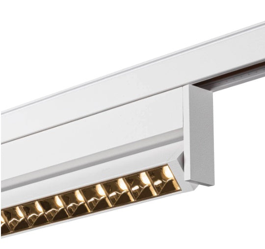 14W(1180Lm) 48V DALI 2 IN-LINE 46 LED lineārs sliežu gaismeklis, IP20, IK02, balts,dimmējams, silti balta gaisma 2700K