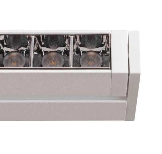 14W(1230Lm) 48V DALI 2 IN-LINE 46 LED linear track luminaire, IP20, IK02, white, dimmable, warm white light 3000K