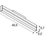14W(1250Lm) 48V IN-LINE 46 LED lineārais sliežu gaismeklis, IP20, IK02, balts, neitrāli balta gaisma 4000K (Copy)