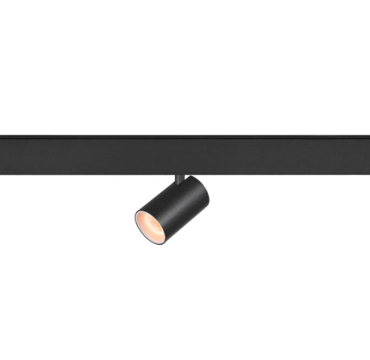 8.7W(650Lm) 48V DALI 2 NUMINOS® XS LED sliežu gaismeklis, IP20, IK02, matēts melns/matēts balts, dimmējams, silti balta gaisma 2700K