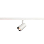 8.7W(650Lm) 48V DALI 2 NUMINOS® XS LED sliežu gaismeklis, IP20, IK02, matēts balts/glancēts hroms, dimmējams, silti balta gaisma 2700K