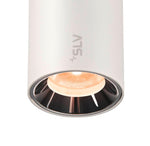 8.7W(650Lm) 48V DALI 2 NUMINOS® XS LED sliežu gaismeklis, IP20, IK02, matēts balts/glancēts hroms, dimmējams, silti balta gaisma 2700K
