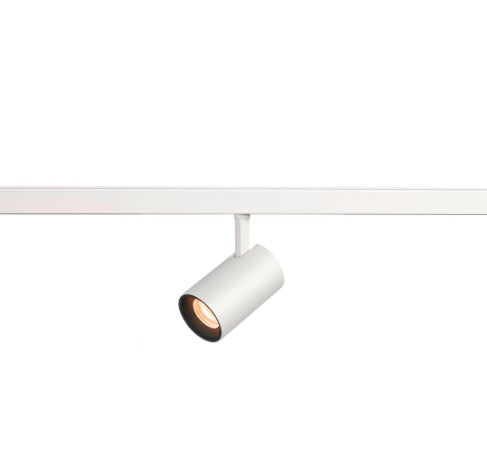 8.7W(640Lm) 48V DALI 2 NUMINOS® XS LED sliežu gaismeklis, IP20, IK02, matēts balts/melns, dimmējams, silti balta gaisma 2700K