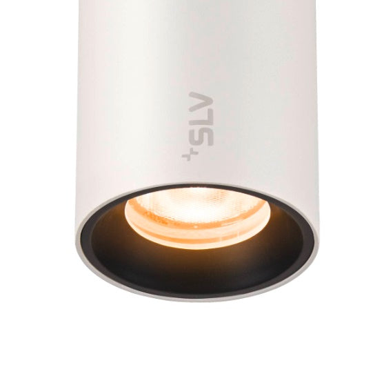 8.7W(640Lm) 48V DALI 2 NUMINOS® XS LED sliežu gaismeklis, IP20, IK02, matēts balts/melns, dimmējams, silti balta gaisma 2700K