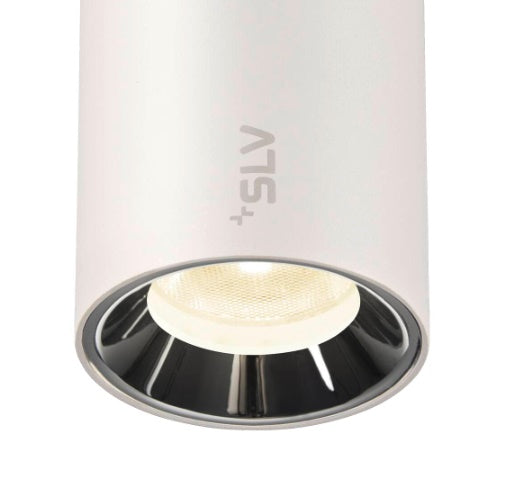 8.7W(750Lm) 48V NUMINOS XS LED sliežu gaismeklis, IP20, IK02, matēti balts/glancēts hroms, dimmējams, neitrāli balta gaisma 4000K