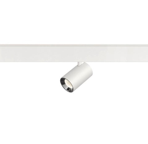 8.7W(730Lm) 48V NUMINOS XS LED sliežu gaismeklis, IP20, IK02, matēti balts/glancēts hroms, dimmējams, neitrāli balta gaisma 4000K