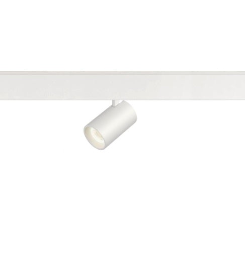 8.7W(740Lm) 48V NUMINOS XS LED track luminaire, IP20, IK02, matt white, dimmable, neutral white light 4000K