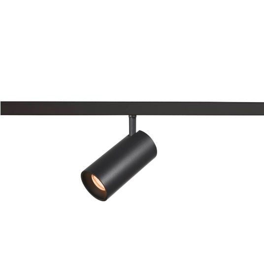 16W(970Lm) 48V DALI 2 NUMINOS® S LED sliežu gaismeklis, IP20, IK02, matēts melns, dimmējams, silti balta gaisma 2700K