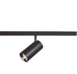 16W(1050Lm) 48V DALI 2 NUMINOS® S LED sliežu gaismeklis, IP20, IK02, matēts melns/glancēts hroms, dimmējams, silti balta gaisma 3000K