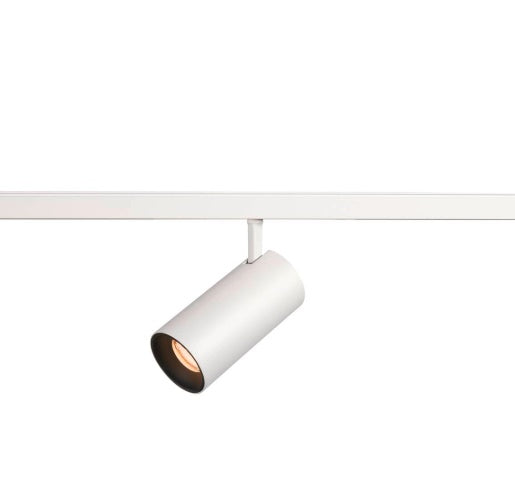 16W(1030Lm) 48V DALI 2 NUMINOS® S LED sliežu gaismeklis, IP20, IK02, matēts balts/matēts melns, dimmējams, silti balta gaisma 3000K