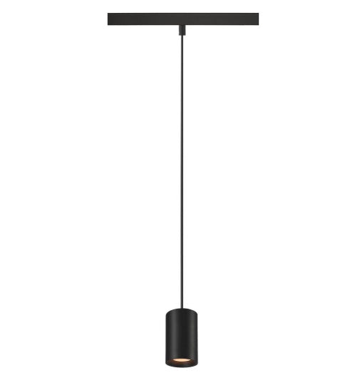 8.7W(670Lm) 48V DALI 2 NUMINOS® XS iekarams sliežu gaismeklis, IP20, matēts melns, dimmējams, silti balta gaisma 3000K
