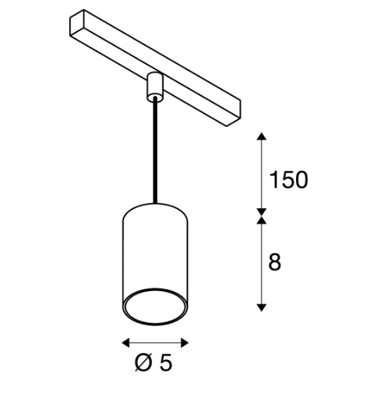® Светильник трековый 8,7Вт(700Лм) 48В DALI 2 NUMINOS XS, IP20, черный матовый, диммируемый, теплый белый 3000K