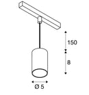8,7W(670Lm) 48V DALI 2 NUMINOS® XS rööpmelvalgusti, IP20, matt must/läikiv kroom, dimmerdatav, soe valge valgus 2700K