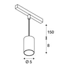 8,7W(620Lm) 48V DALI 2 NUMINOS® XS rööpmelvalgusti, IP20, matt must, dimmerdatav, soe valge 2700K