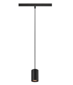8.7W(640Lm) 48V DALI 2 NUMINOS® XS iekarams sliežu gaismeklis, IP20, matēts melns, dimmējams, silti balta gaisma 2700K
