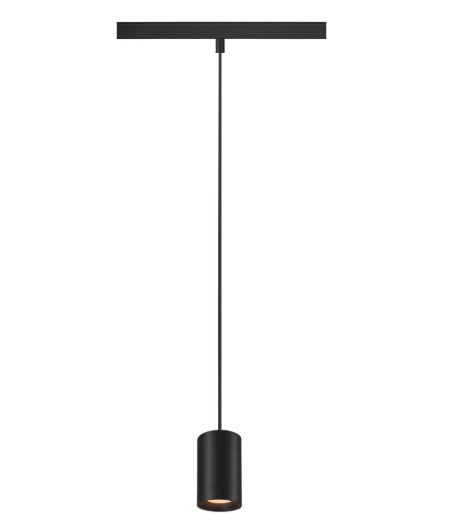 8.7W(640Lm) 48V DALI 2 NUMINOS® XS iekarams sliežu gaismeklis, IP20, matēts melns, dimmējams, silti balta gaisma 2700K