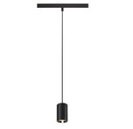 8.7W(670Lm)48V DALI 2 NUMINOS® XS iekarams sliežu gaismeklis, IP20, matēts melns/glancēts hroms, dimmējams, silti balta gaisma 2700K