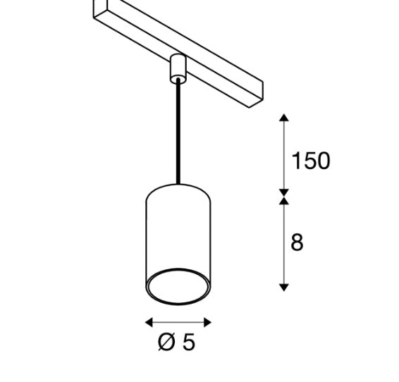 8,7W(620Lm) 48V DALI 2 NUMINOS® XS rajavalgusti, IP20, matt valge/matt must, dimmerdatav, soe valge valgus 2700K