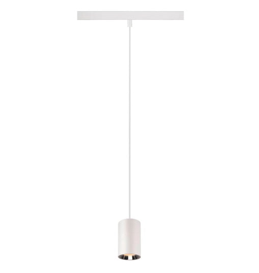 8.7W(670Lm) 48V DALI 2 NUMINOS® XS iekarams sliežu gaismeklis, IP20, matēts balts/glancēts hroms, dimmējams, silti balta gaisma 2700K