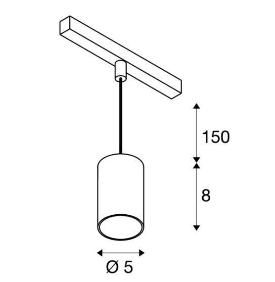 8.7W(650Lm) 48V DALI 2 NUMINOS® XS iekarams sliežu gaismeklis, IP20, matēts balts/glancēts hroms, dimmējams, silti balta gaisma 2700K