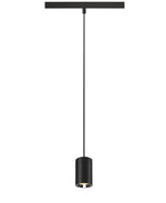 8.7W(700Lm) 48V DALI 2 NUMINOS® XS iekarams sliežu gaismeklis, IP20, matēts melns/glancēts hroms, dimmējams, silti balta gaisma 3000K