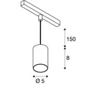 8.7W(700Lm) 48V DALI 2 NUMINOS® XS iekarams sliežu gaismeklis, IP20, matēts balts, dimmējams, silti balta gaisma 3000K
