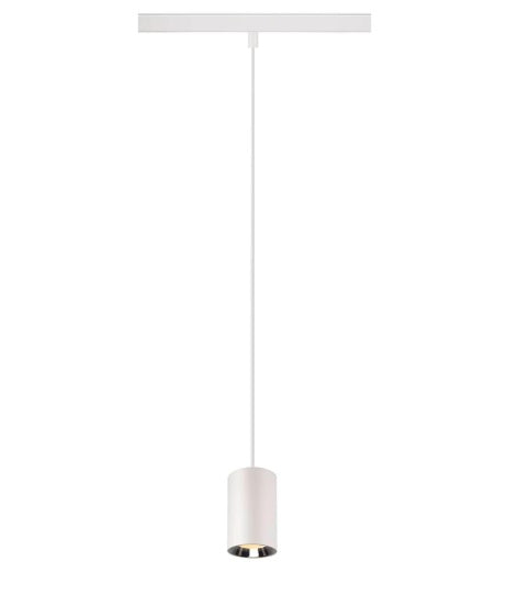 8.7W(700Lm) 48V DALI 2 NUMINOS® XS iekarams sliežu gaismeklis, IP20, matēts balts/glancēts hroms, dimmējams, silti balta gaisma 3000K