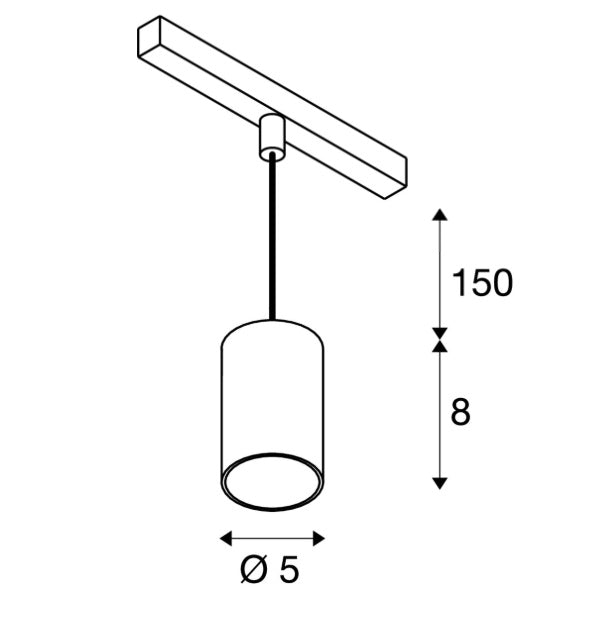 8.7V(730Lm) 48V DALI 2 NUMINOS® XS LED iekarams sliežu gaismeklis, IP20, IK02, melna/balta, dimmējams, neitrāli balta gaisma 4000K