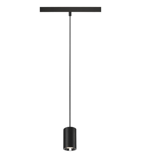 8.7W(730Lm) 48V DALI 2 NUMINOS® XS track luminaire, IP20, matt black/gloss chrome, dimmable, neutral white 4000K