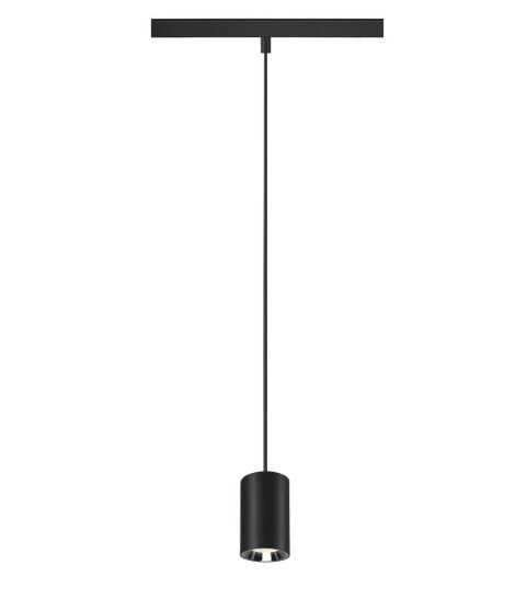 8.7W(740Lm) 48V DALI 2 NUMINOS® XS track luminaire, IP20, matt black/gloss chrome, dimmable, neutral white 4000K