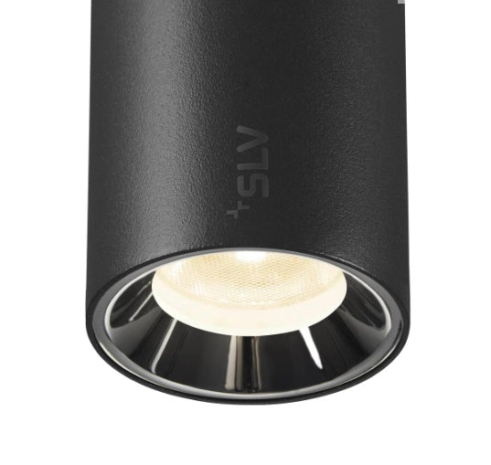 8.7W(740Lm) 48V DALI 2 NUMINOS® XS track luminaire, IP20, matt black/gloss chrome, dimmable, neutral white 4000K