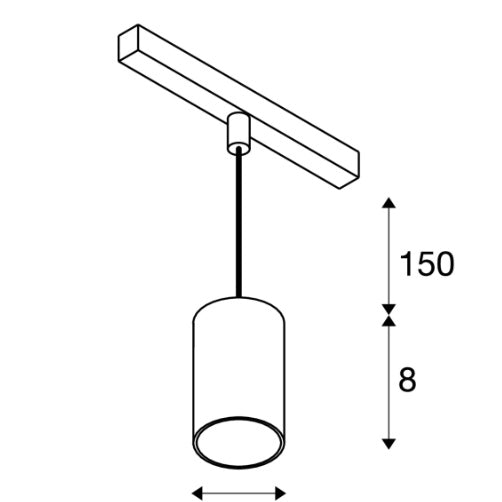 8.7W(720Lm) 48V DALI 2 NUMINOS® XS iekarams sliežu gaismeklis, IP20,matēts b alts/matēts melns, dimmējams, neitrāli balta gaisma 4000K